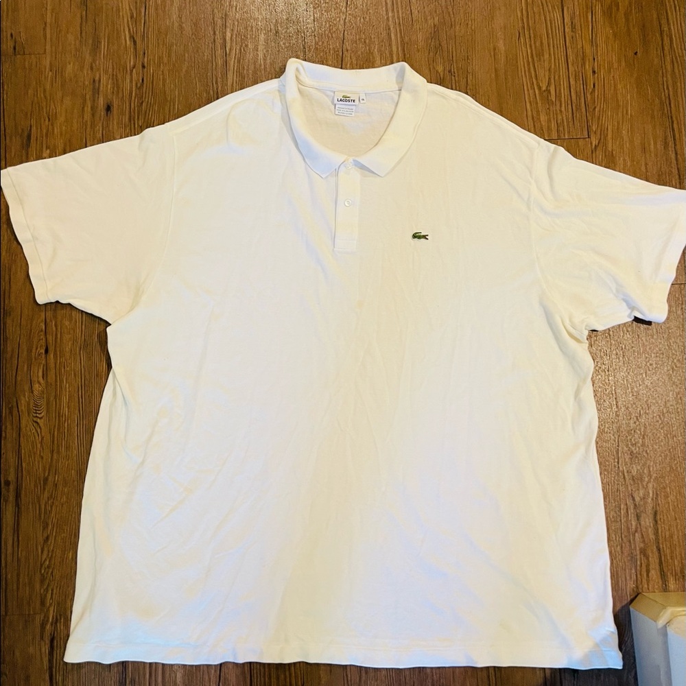 🐊Lacoste Big & Tall White Polo